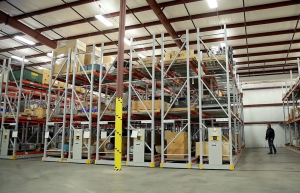 Electric Mobile Shelving System with Pallet Racking