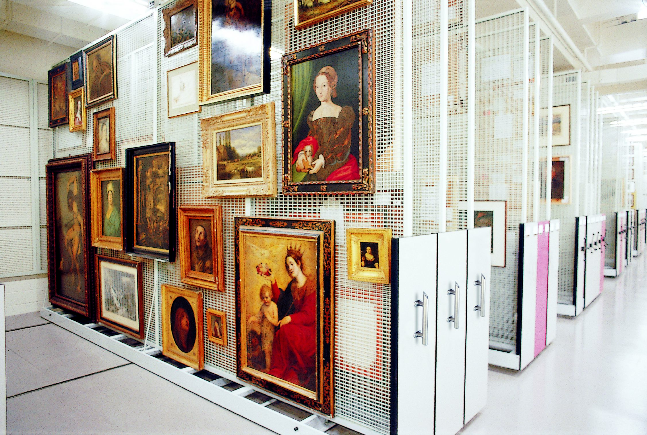 The Art Storage System is for storing collections of art. Made for  galleries, museums, artists, art schools, and art collectors.