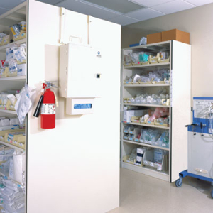 4-Post Shelving in Nebraska Heart Hospital Storage Room