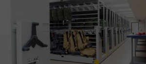 Heavy-Duty Mobile Shelving for Military Gear Storage