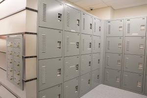 Gear bag locker storage at San Francisco Police Department