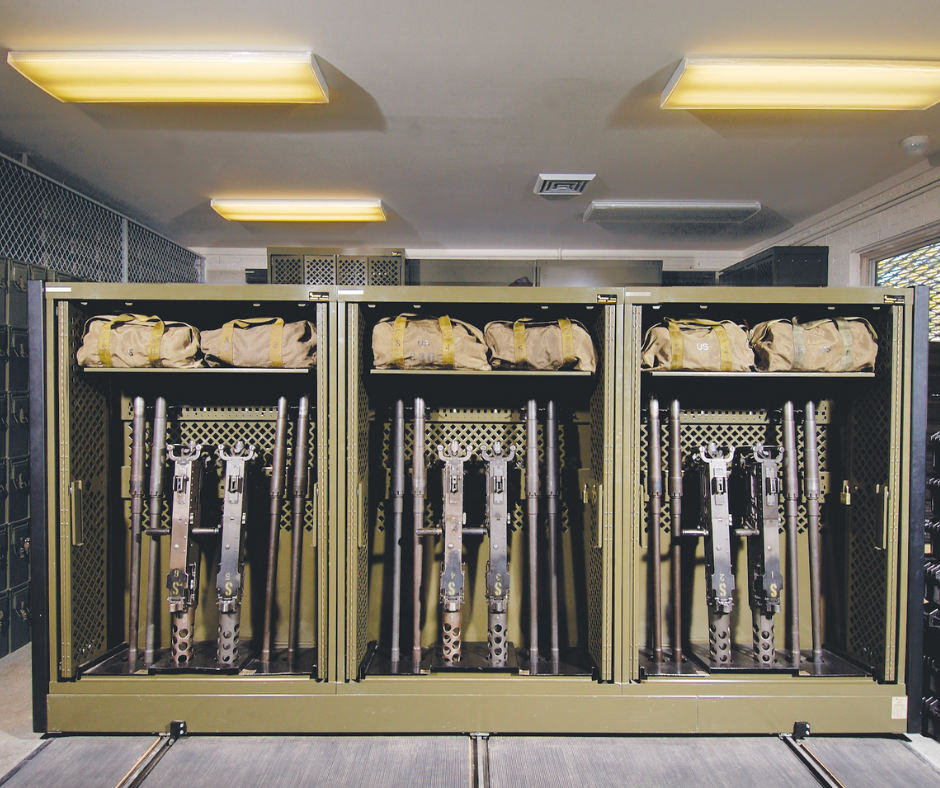 Racks ensure that valuable equipment remains in pristine condition.