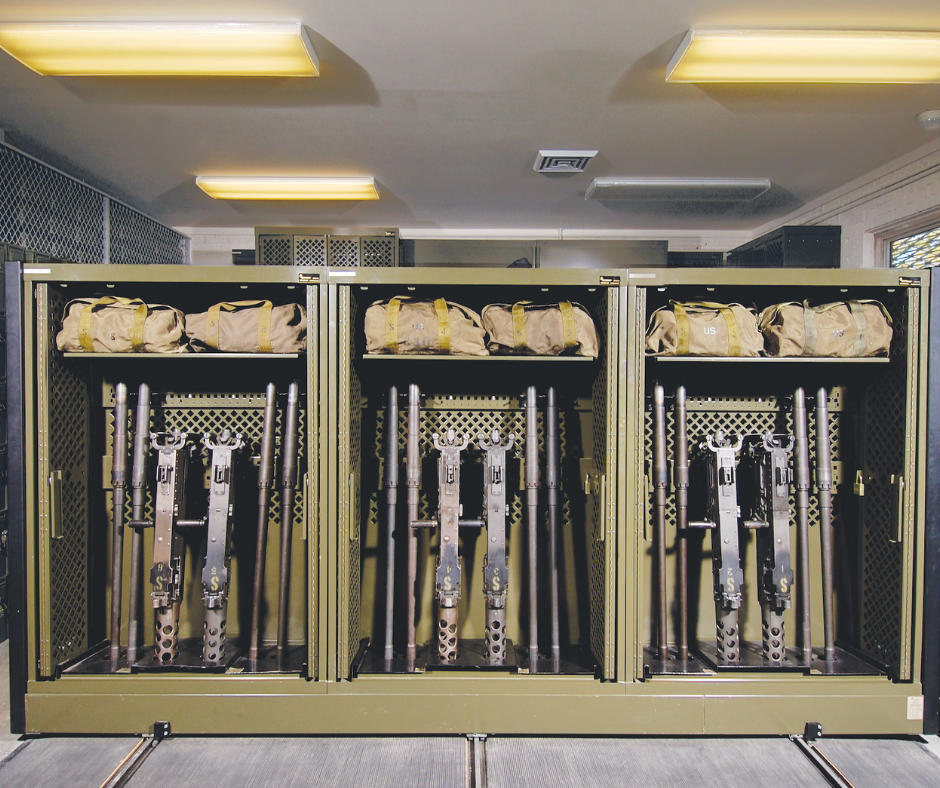 Racks can be customized to the style of weapon they will store securely.
