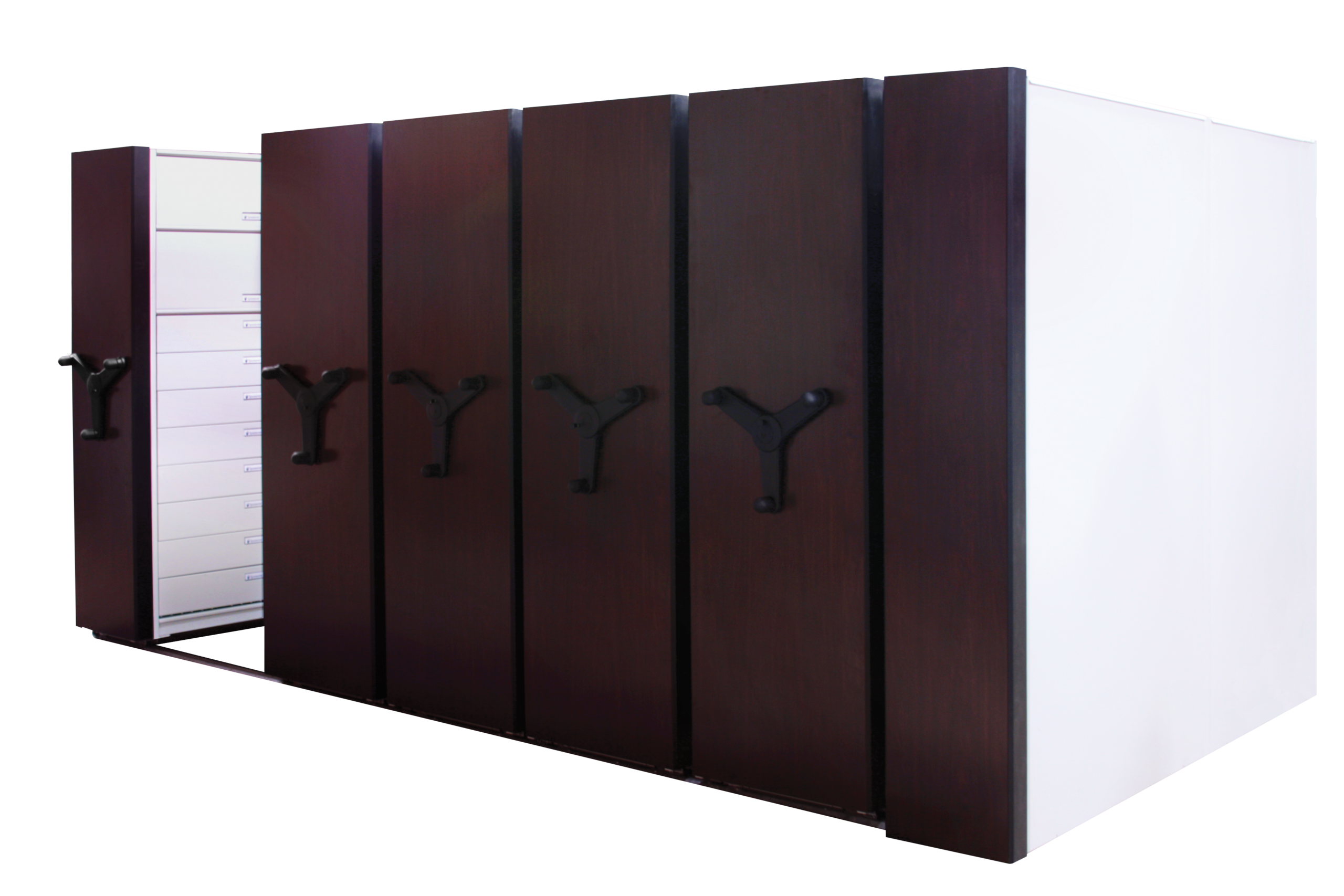 Heavy-duty mobile racking combines compact storage with exceptional load capacity.